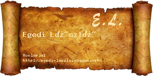 Egedi László névjegykártya